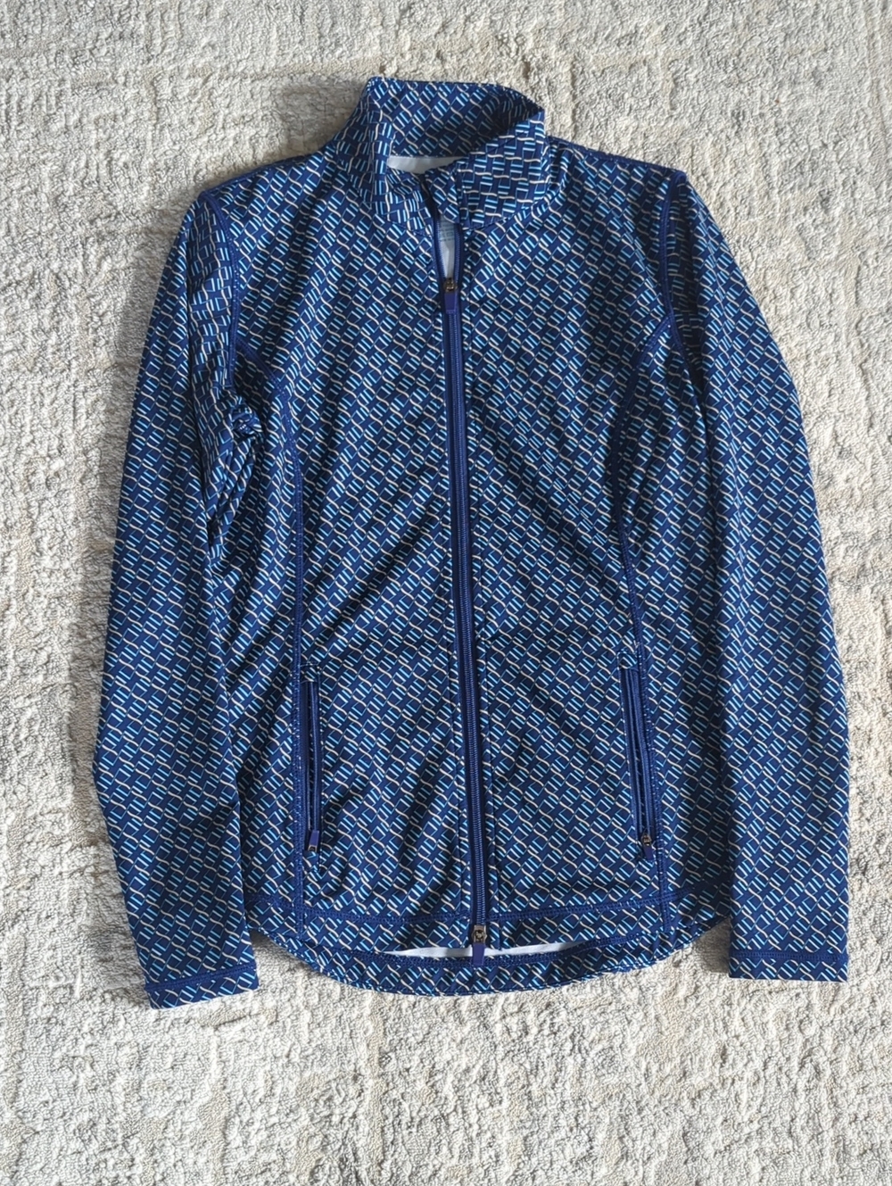 J McLaughlin Geometric Full-Zip Athleisure Jacket Size Small